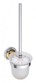 Bemeta RETRO zlato/chrom WC souprava 110x360x145 mm, kartáč s nádobkou   144213018